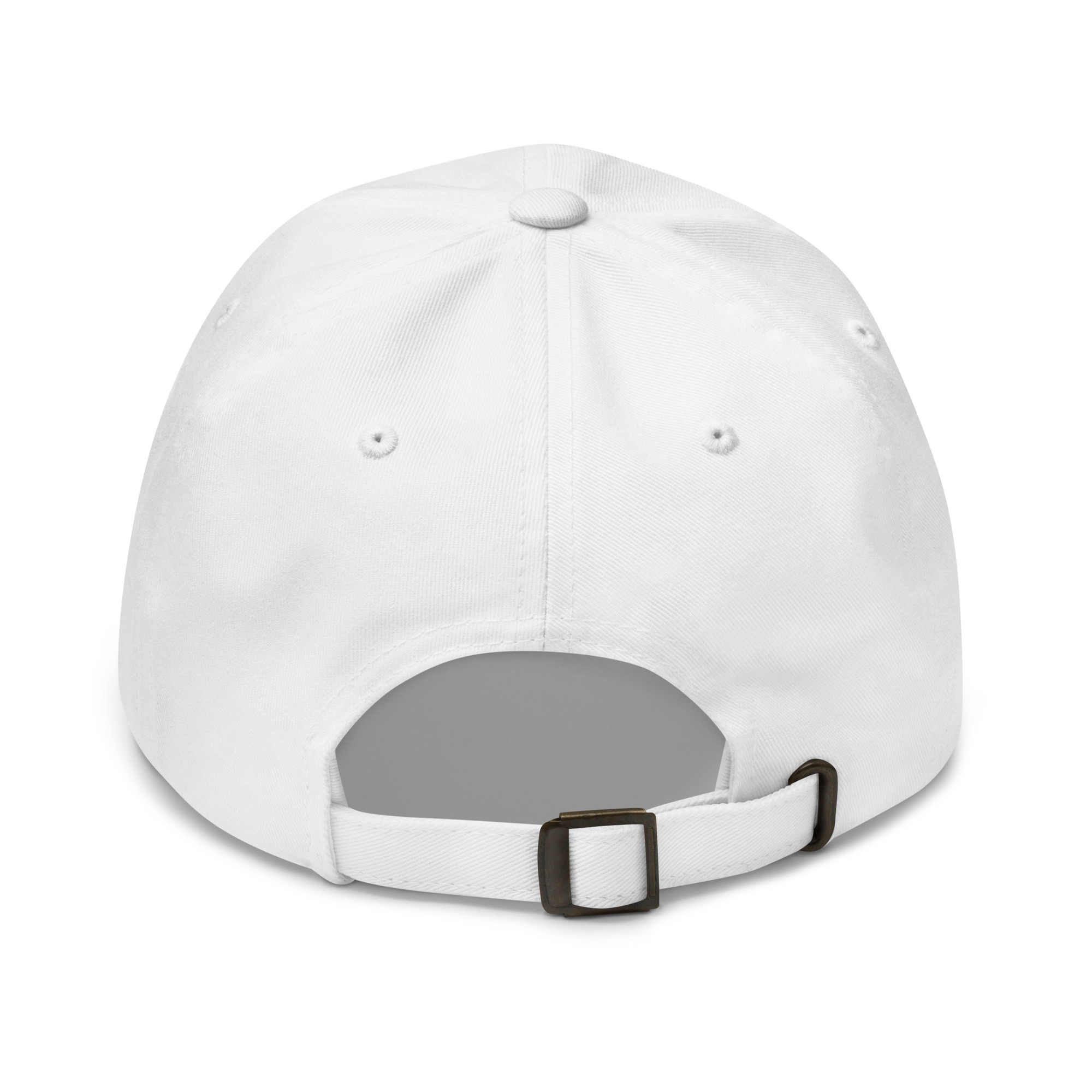 The Highway logo dad hat in white back view