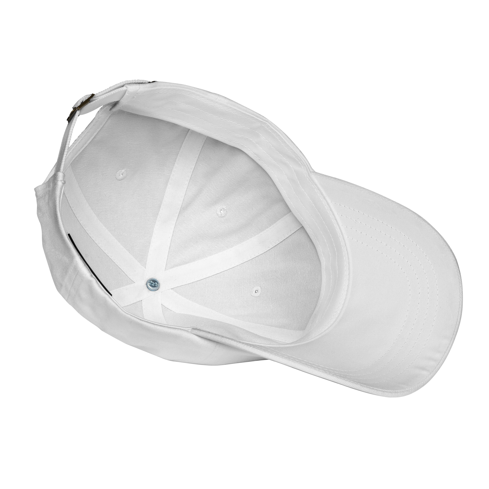 The Highway logo dad hat in white bottom view