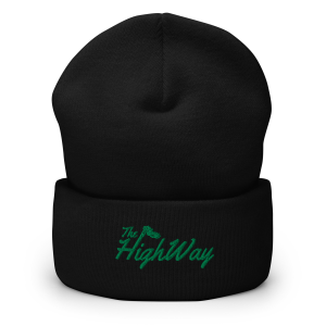 The HighWay logo beanie in black front view