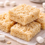 Cannabis Rice Krispie treat edibles on parchment paper
