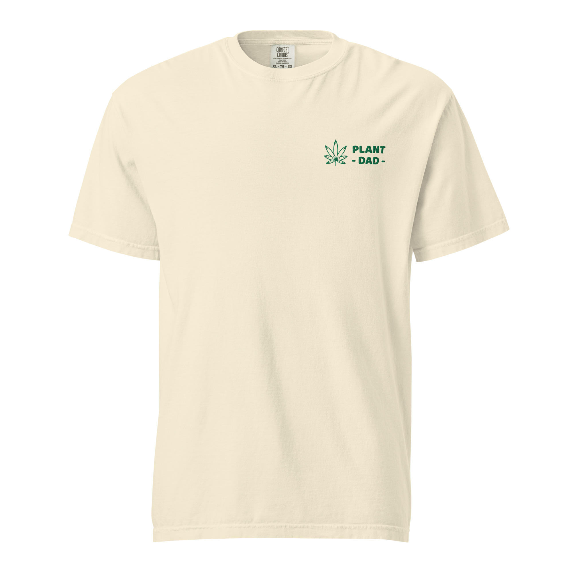"Plant Dad" shirt in ivory front view