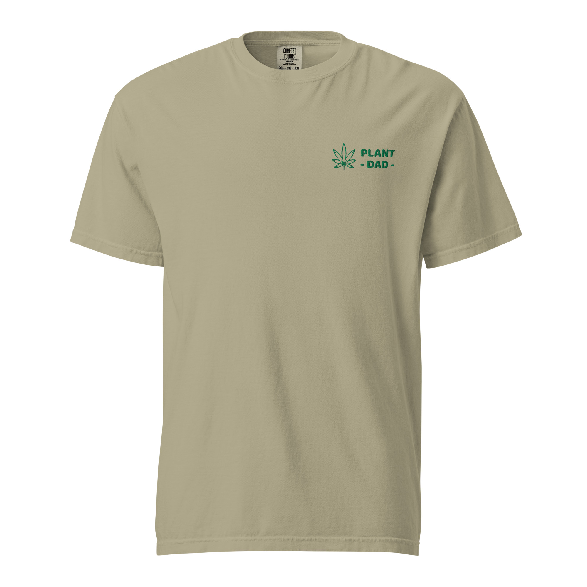 "Plant Dad" shirt in khaki front view