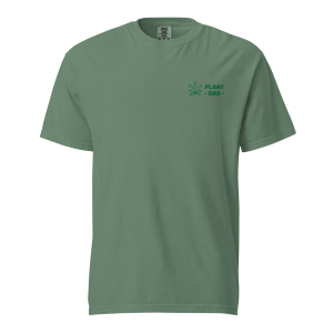 "Plant Dad" shirt in light green front view