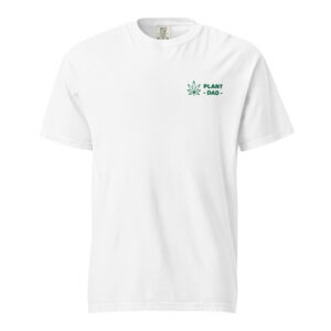 "Plant Dad" shirt in white front view