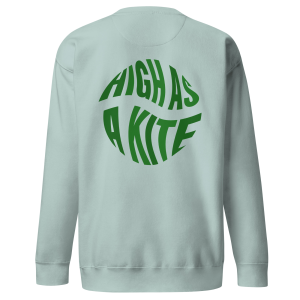 "High as a Kite" sweatshirt in agave back view
