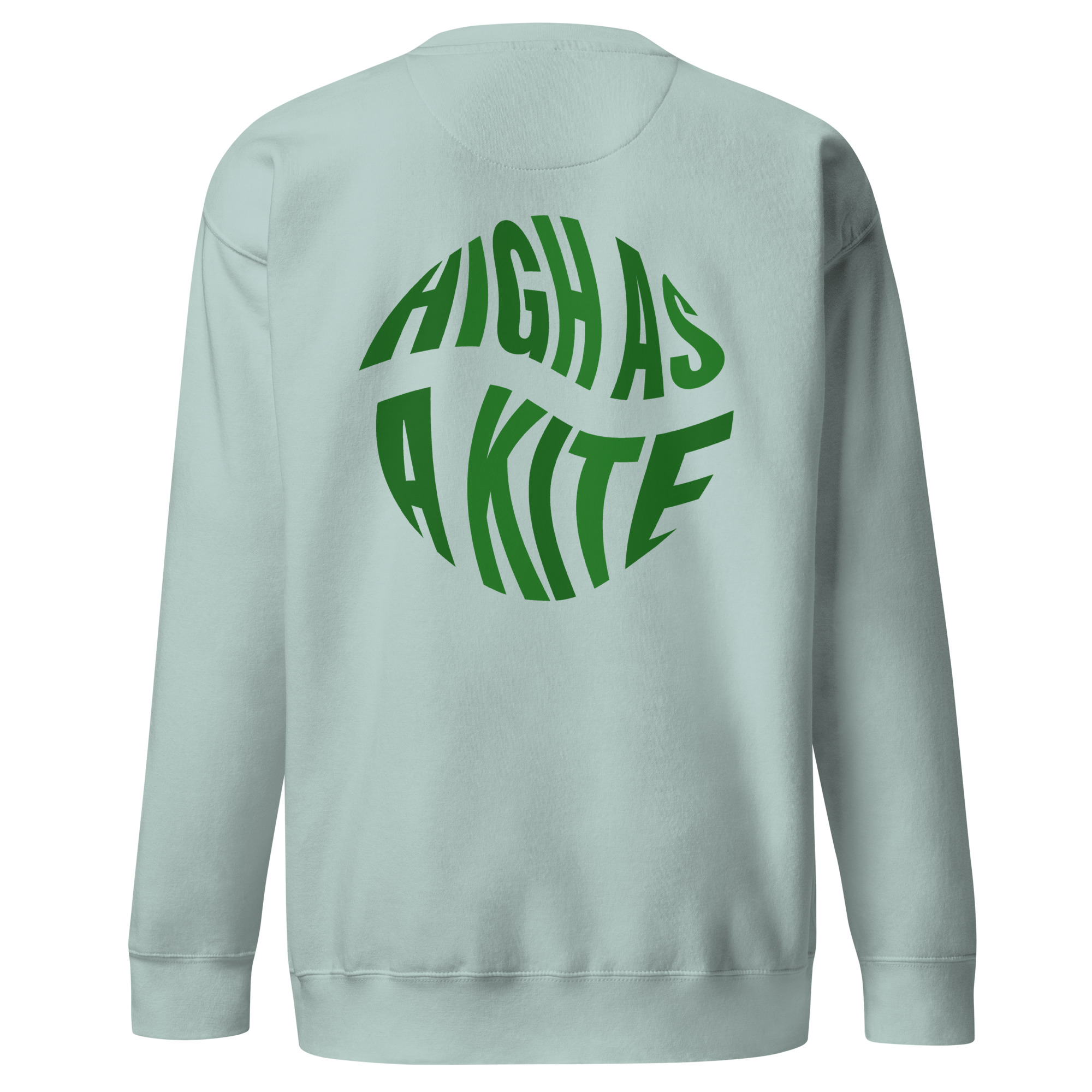 "High as a Kite" sweatshirt in agave back view