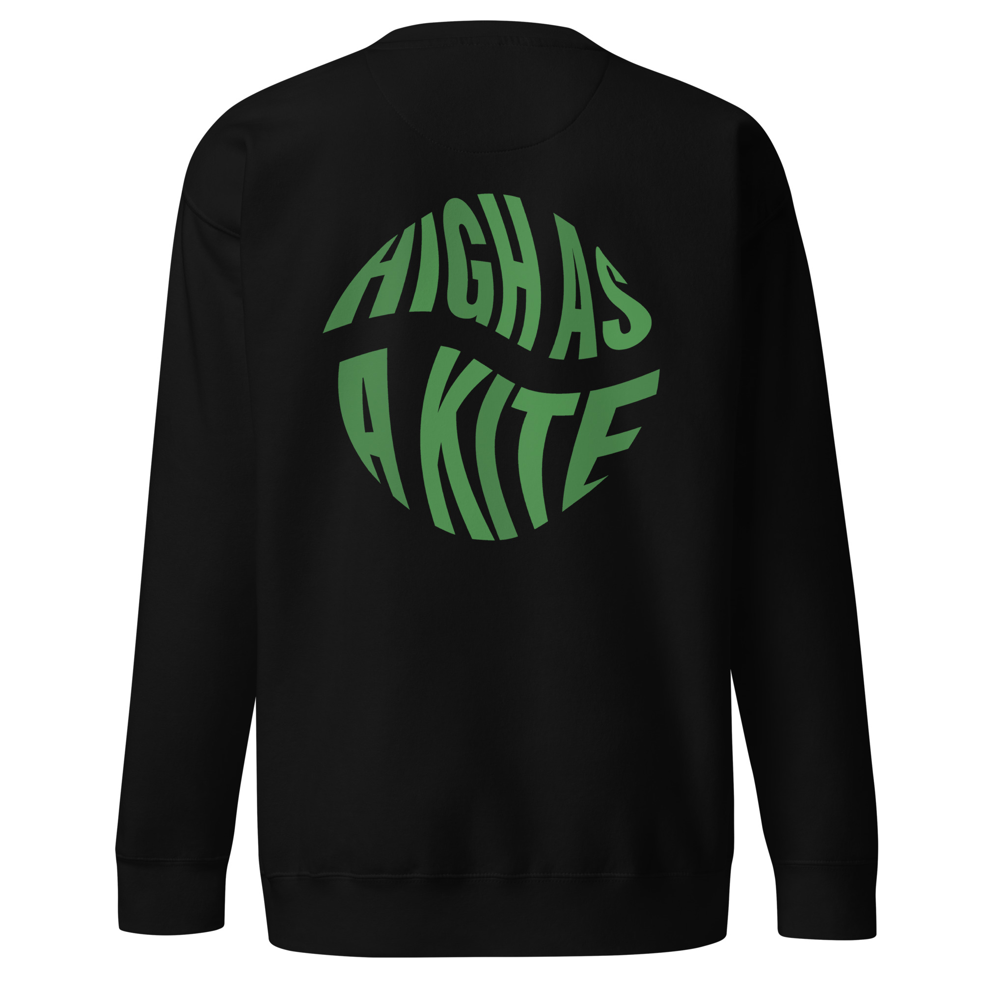 "High as a Kite" sweatshirt in black back view