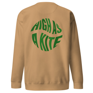 "High as a Kite" sweatshirt in khaki back view