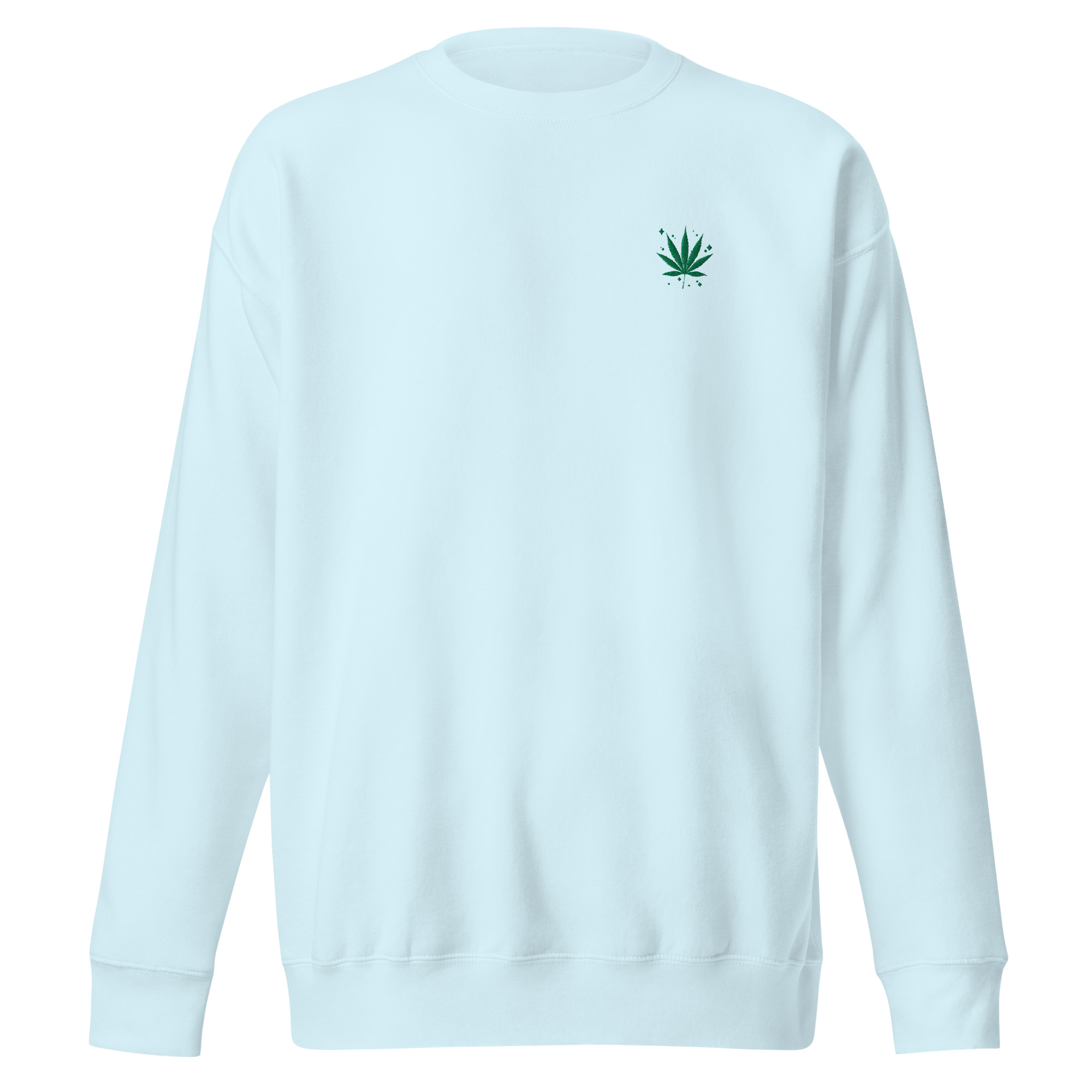 "High as a Kite" sweatshirt in sky blue front view