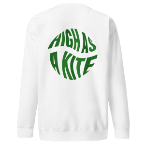 "High as a Kite" sweatshirt in white back view