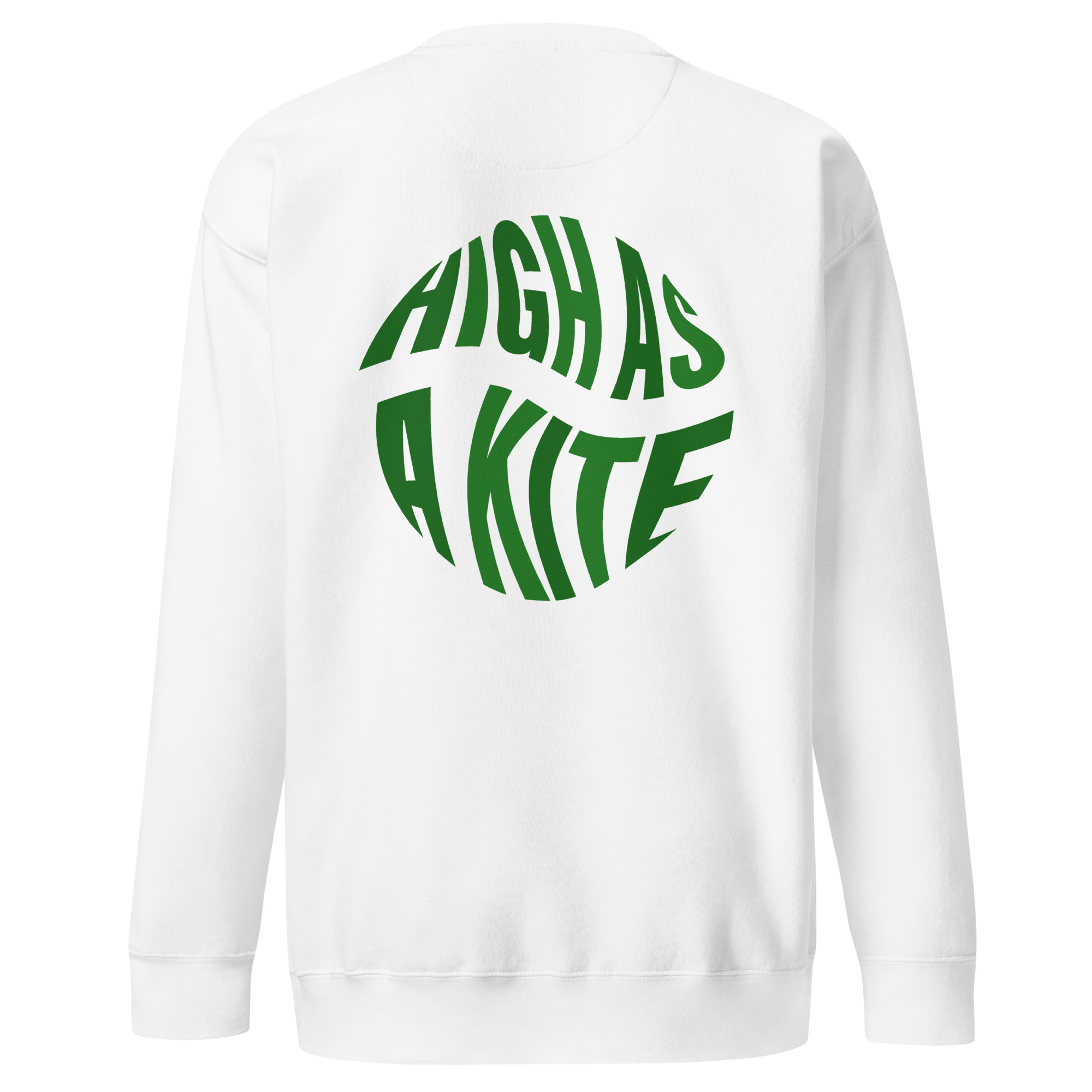 "High as a Kite" sweatshirt in white back view